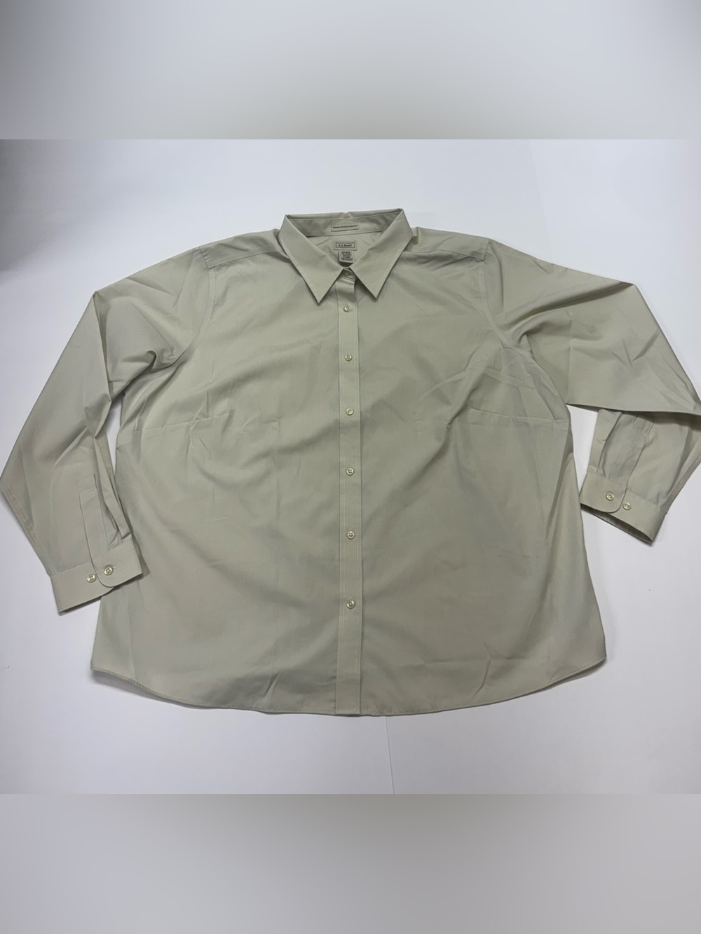 L.L. Bean Women's Button-Down Shirt in Light Cream Color